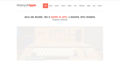Desktop Screenshot of historyofapple.com